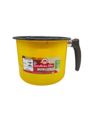 CANECÃO ESMALTADO CABO BAQUELITE LISO 14 1.8L AMARELO 2698