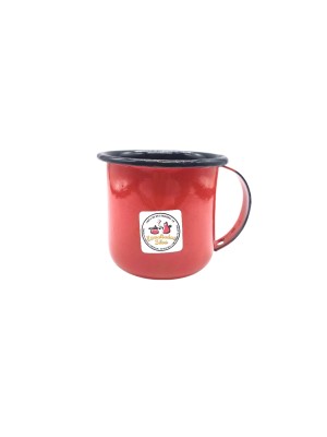 CANECA ESMALTADO LISO 06 VERMELHA 160ML - 2253