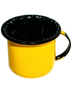 CANECA ESMALTADO LISO 08 AMARELA 350ML - 2692