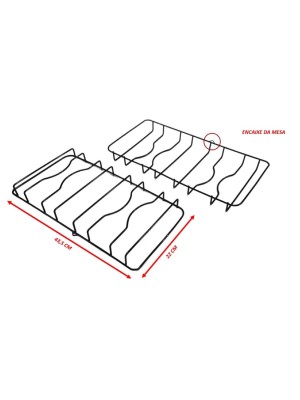 GRELHA 2001 ALEG/ATUAL COM GANCHO 4/6 BOCAS 435X218 AG0061