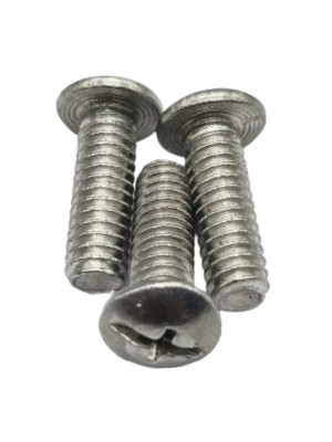 PARAFUSO POMEL 1/4 X 3/4 ALUMINIO (PACOTE COM 10 PEÇAS)