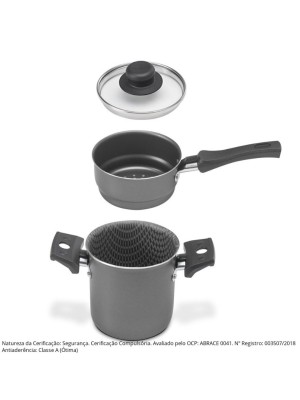 MINI CUSCUZEIRO COM CABO TAMPA DE VIDRO MULTIFLON 531104