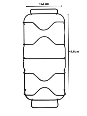 GRELHA CONSUL 4/5 BOCAS 19,5X41,5 TPB0258