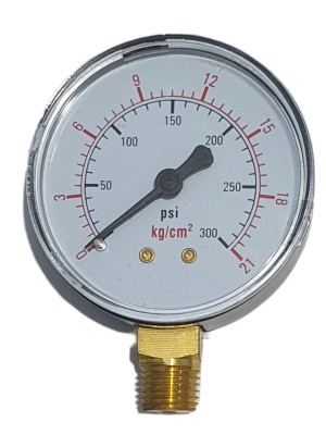 MANOMETRO 300 LBS/21 KGS 62MM 1/4 NPT
