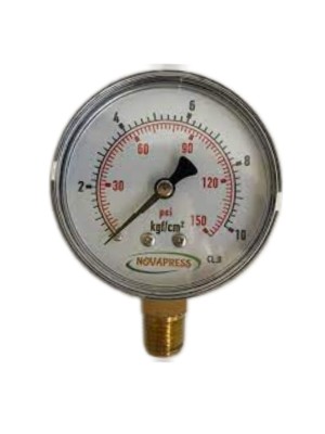 MANOMETRO 150 LBS/10 KGS 62MM 1/4 NPT