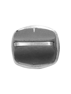 BOTÃO 2001 VILLAGE/MASCARADO OVAL COM ESPELHO CINZA 69/1